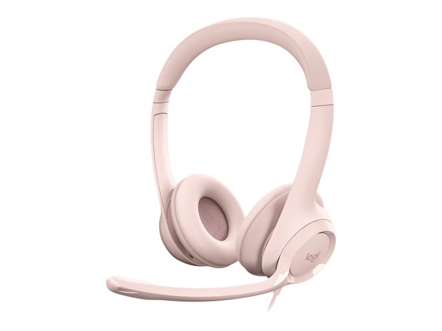 Logitech H390 Wired Headset for PC/Laptop, Rose