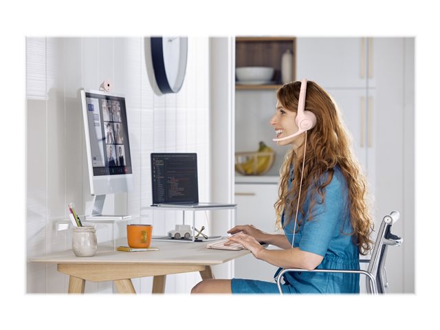 Logitech H390 Wired Headset for PC/Laptop, Rose - Imagen 13