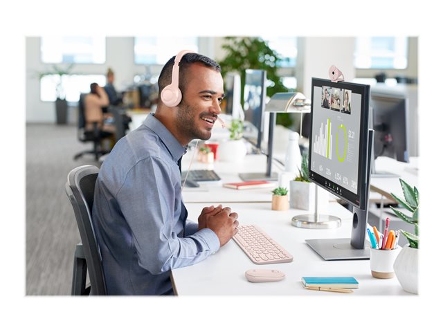 Logitech H390 Wired Headset for PC/Laptop, Rose - Imagen 12