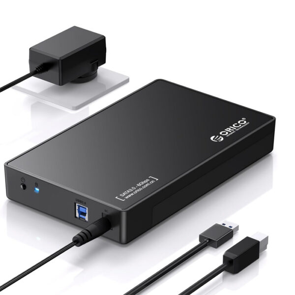 Orico - Enclosure de disco duro 3,5" o SSD 2.5", SATA I II, III, USB 3.0 de alta velocidad, hasta 20 TB, no requiere controlador