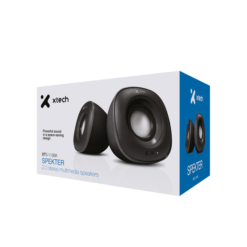 Altavoces Xtech de 2,0 canales y 6 W con cable XTS-115BK - Imagen 3