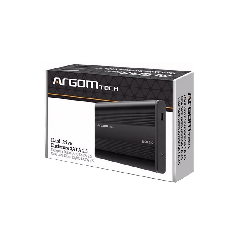 Argom Enclosure 2.5" - SATA a USB 3.0, velocidad hasta 5Gbps, carcasa metálica, color negro - Imagen 3